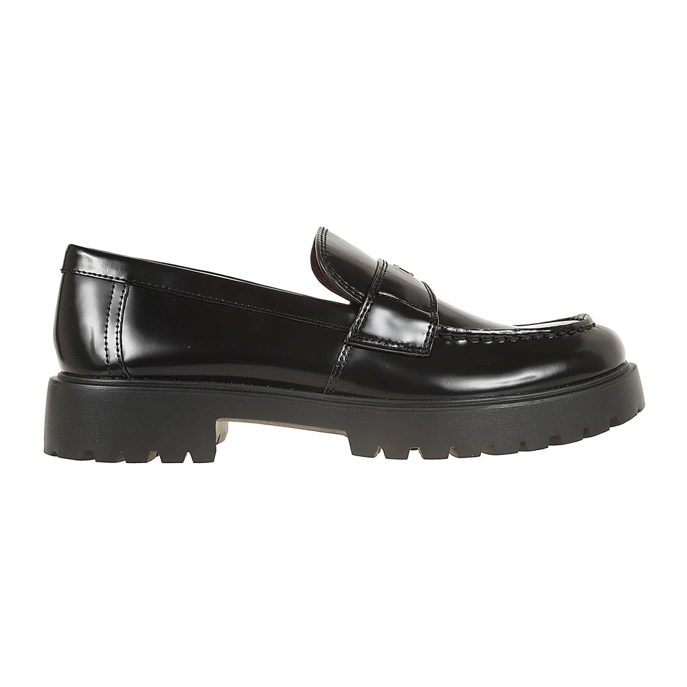 TORY BURCH Zwarte Leren Loafers Elegante Schoenen Black Dames