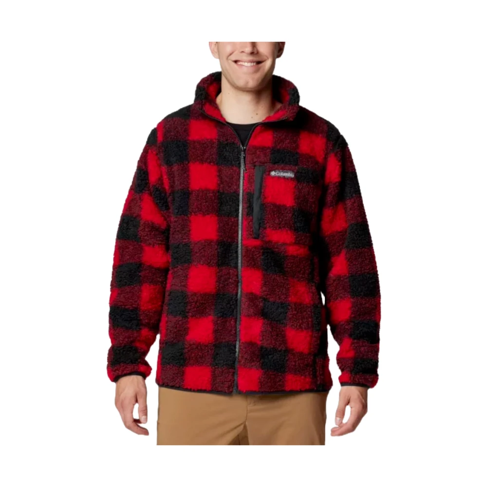 Columbia Röd Sherpa Fleece Tröja Red, Herr