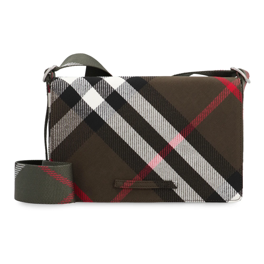 Burberry Stoffen Schoudertas met Motief Green Heren