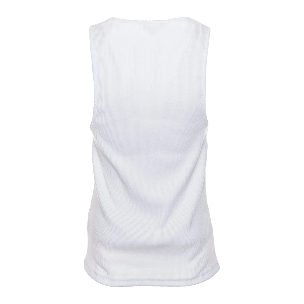 JW Anderson Geribbeld Mouwloos Tanktop White Dames