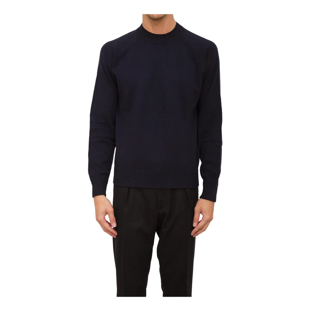 Paolo Pecora Blauw Crew Neck Shirt Blue Heren