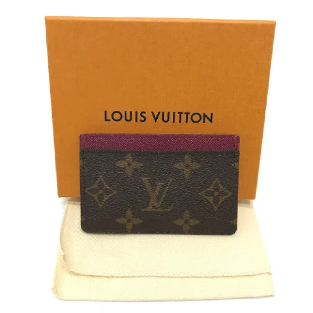 Louis Vuitton Vintage Pre-owned Cotton wallets Brown Dames