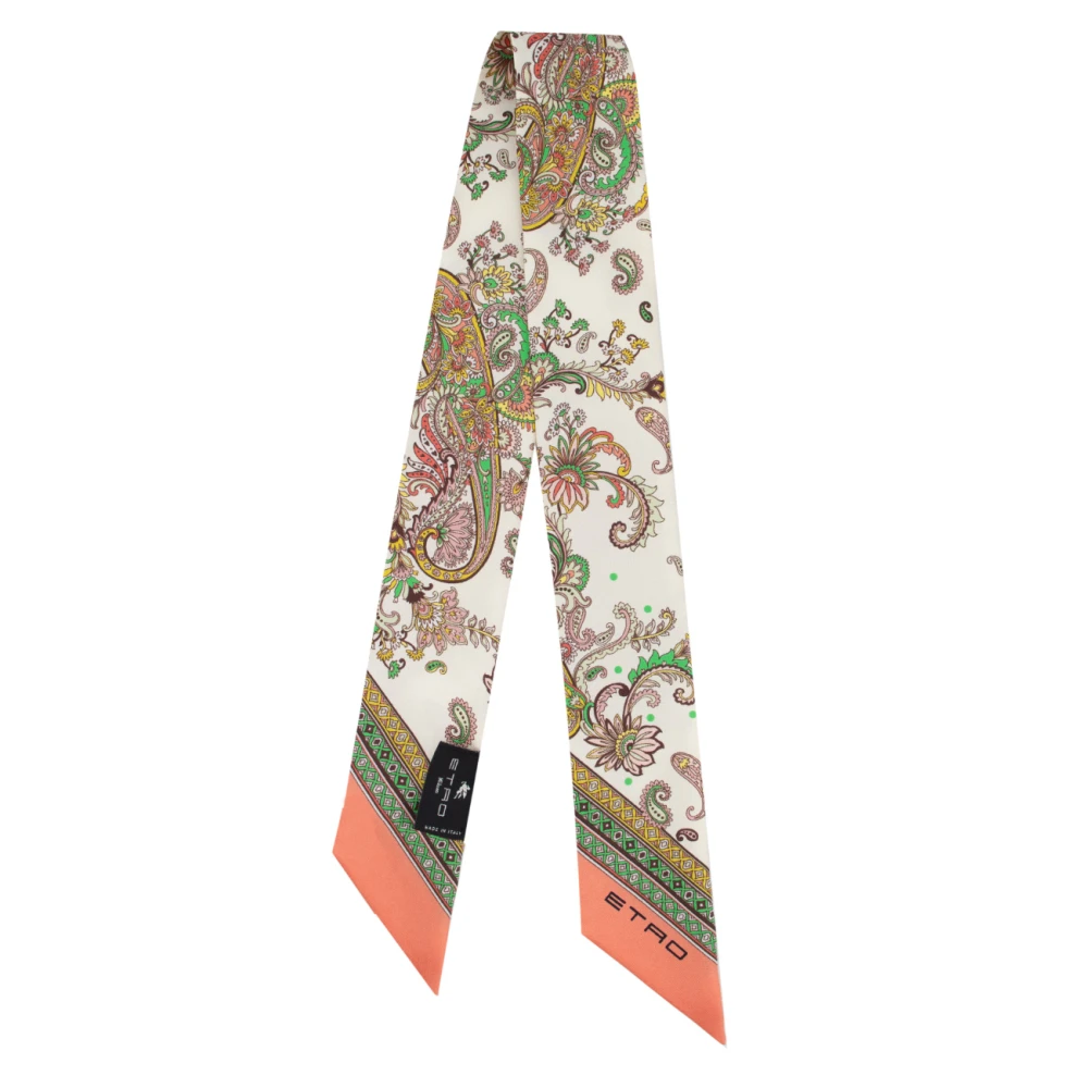 Etro Sidens Paisley Print Halsduk Multicolor, Dam