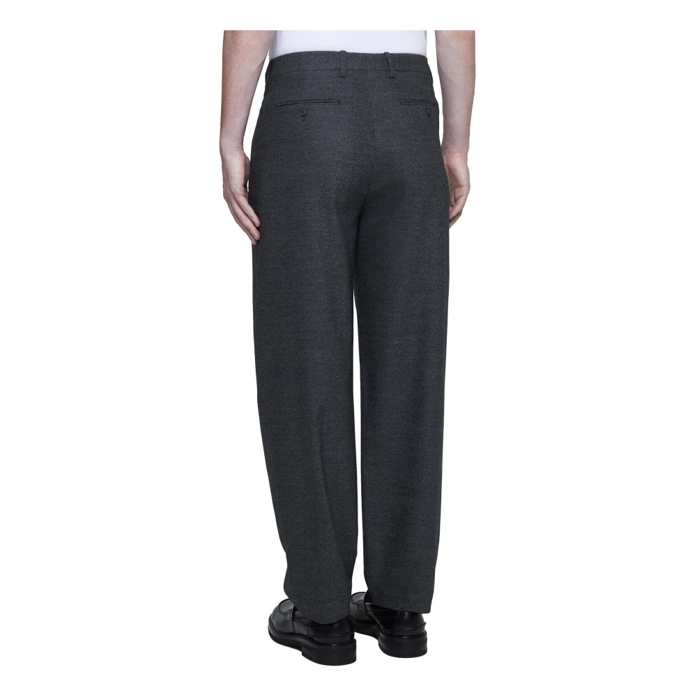 Giorgio Armani Op Maat Gemaakte Wol Kasjmier Broek Zwart Black Heren
