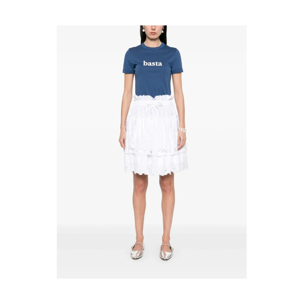 Maison Labiche Navy Blue Crew Neck T-shirt Blue Dames