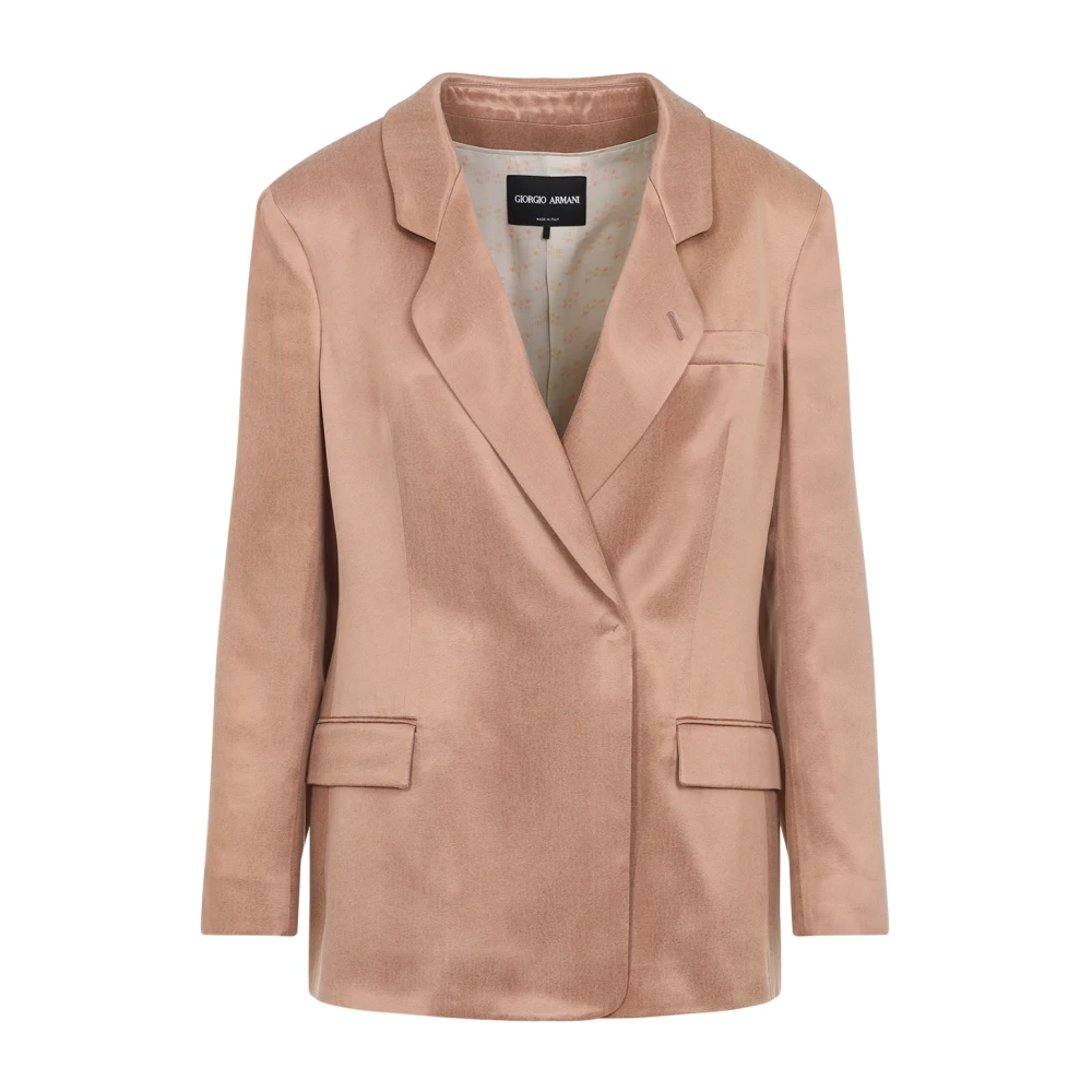 Giorgio Armani Rood Klei Blazer Pink Dames