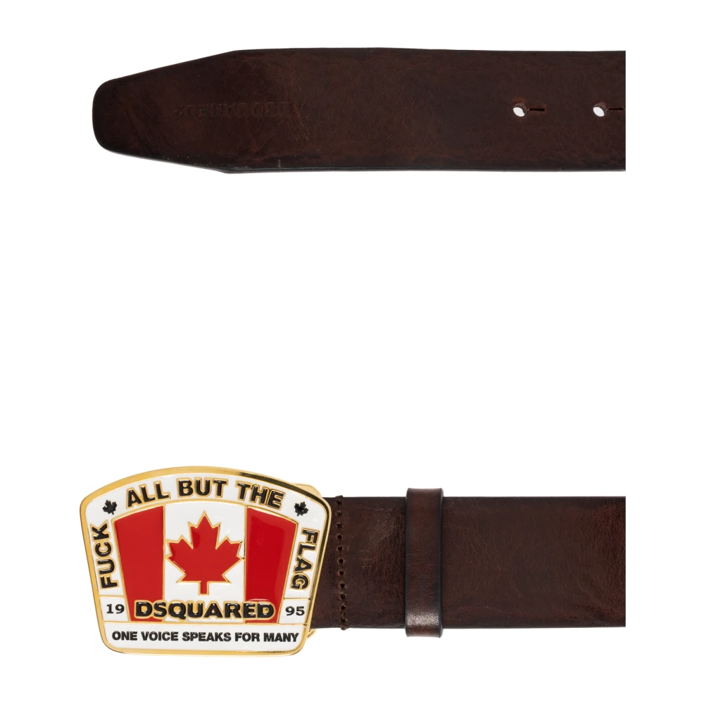 Dsquared2 Leren riem Brown Heren
