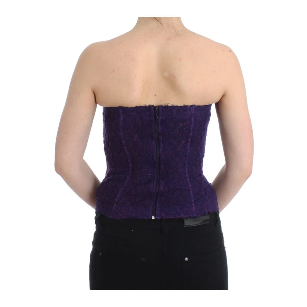 Ermanno Scervino Paarse Kant Bustier Korset Purple Dames