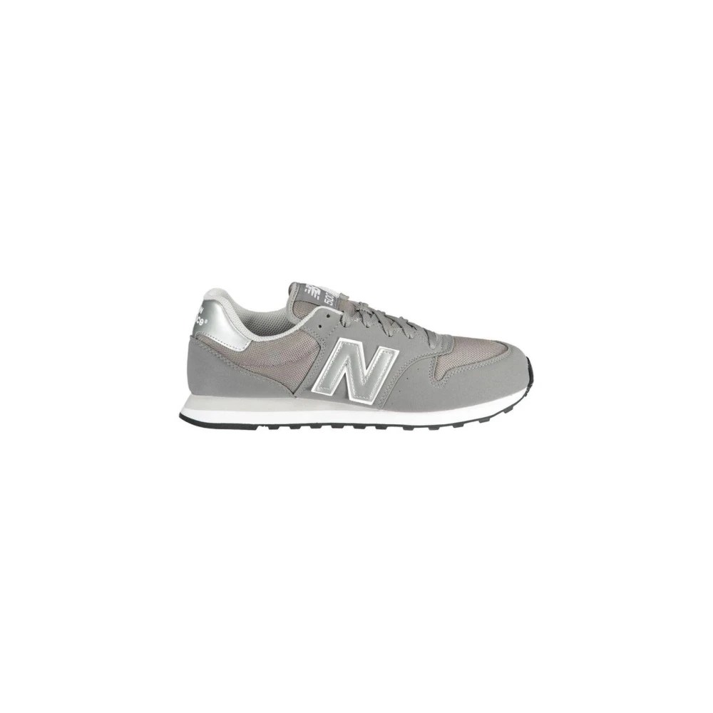 New Balance Grijze Polyester Sneakers met Contrasterend Logo Heren Schoenen Grijs