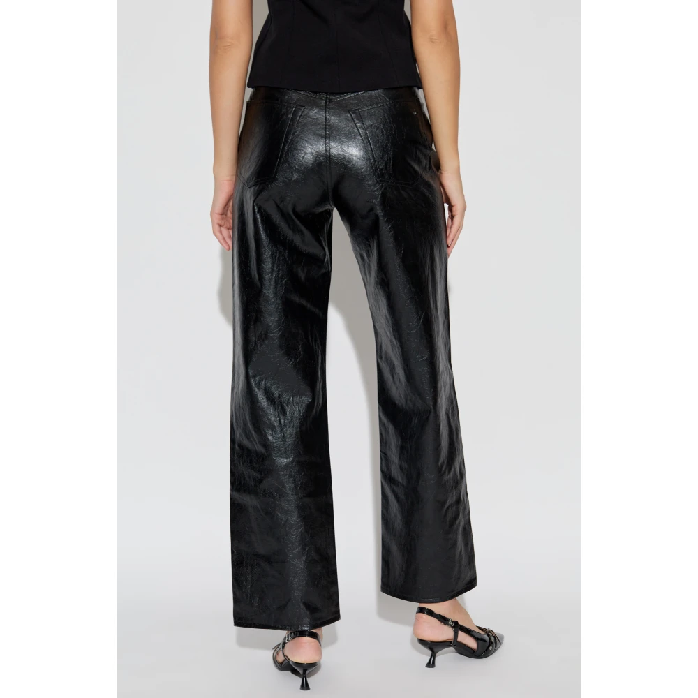 Rag & Bone Nep-leren broek Shea Black Dames