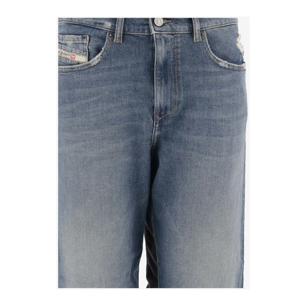 Diesel Stretch Katoen Denim Jeans met Gewassen Effect Blue Dames