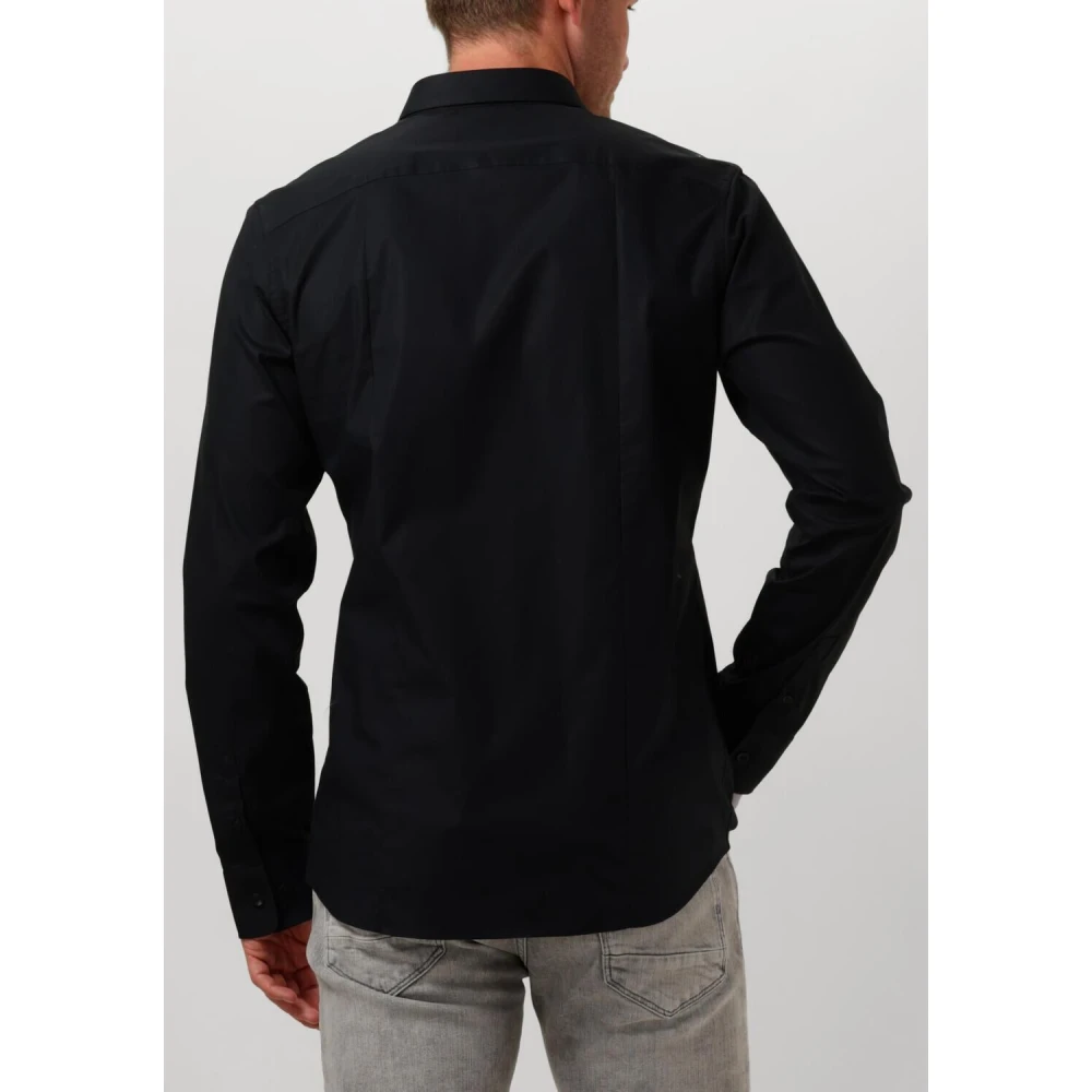 Pure Path Essential Casual Overhemd Black Heren