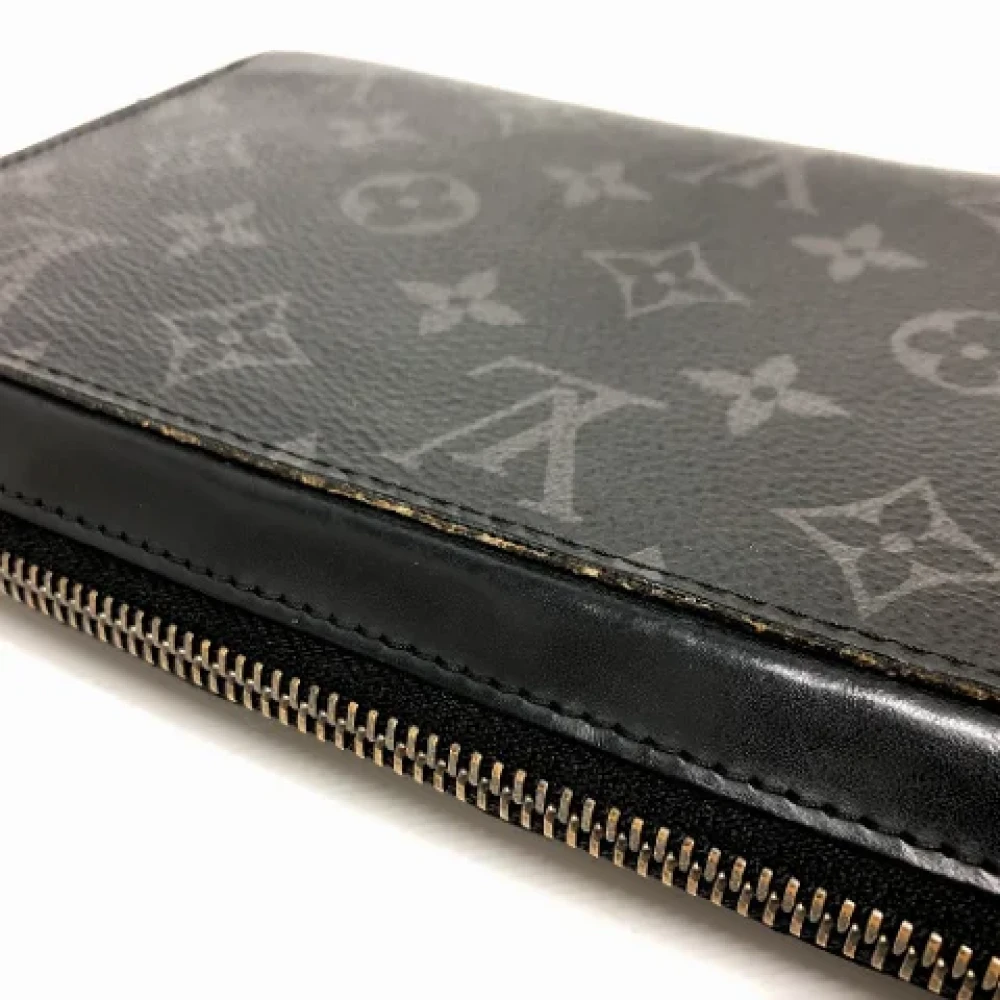 Louis Vuitton Vintage Pre-owned Cotton wallets Black Dames