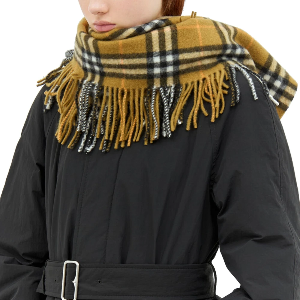 Burberry Kasjmier Sjaal met Ruitmotief Brown Dames
