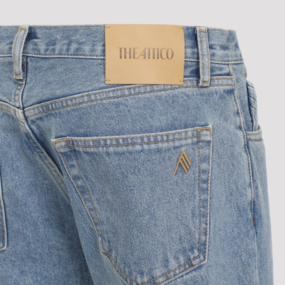 The Attico Blauwe Stone Washed Denim Jeans Blue Dames