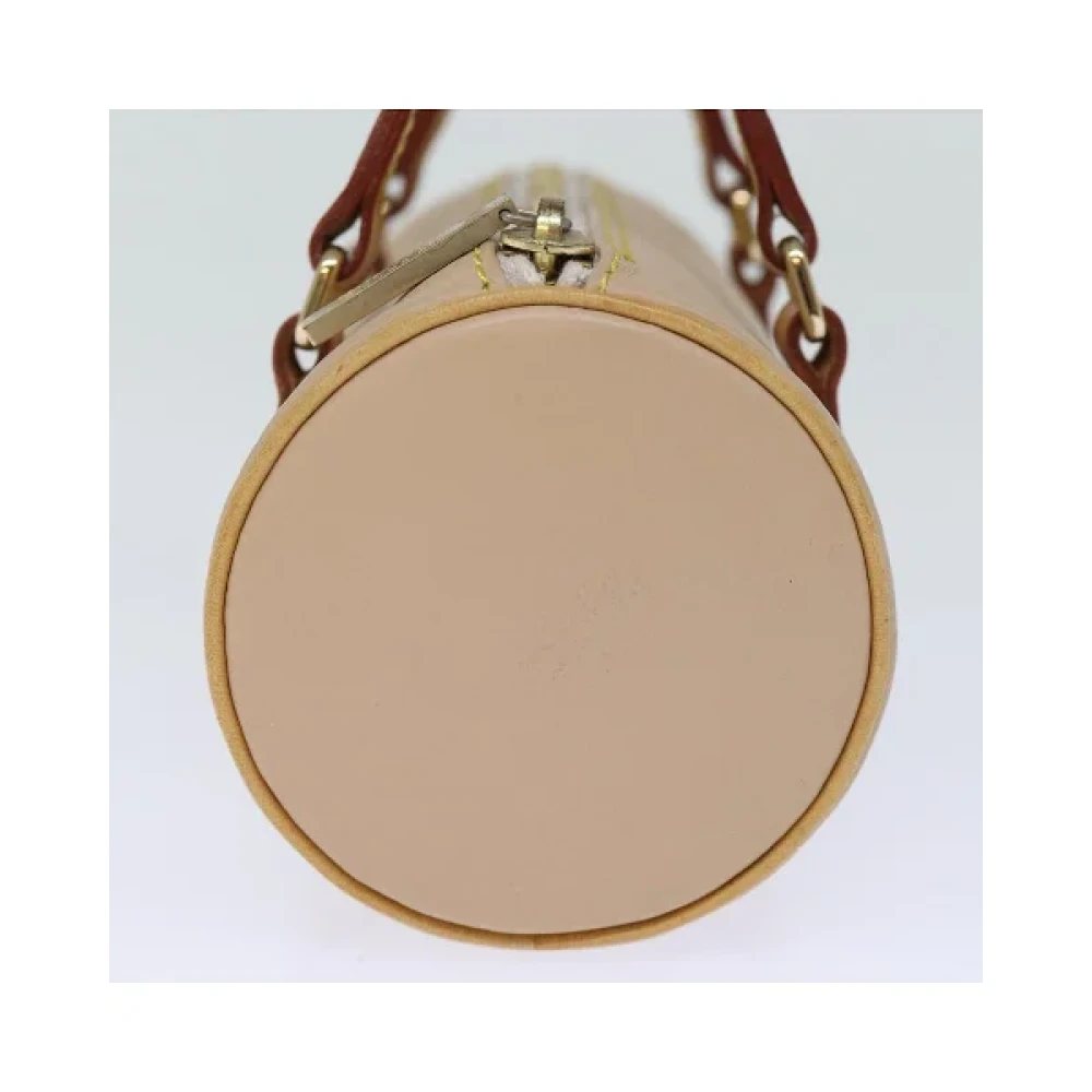 Burberry Vintage Pre-owned Leather handbags Beige Dames