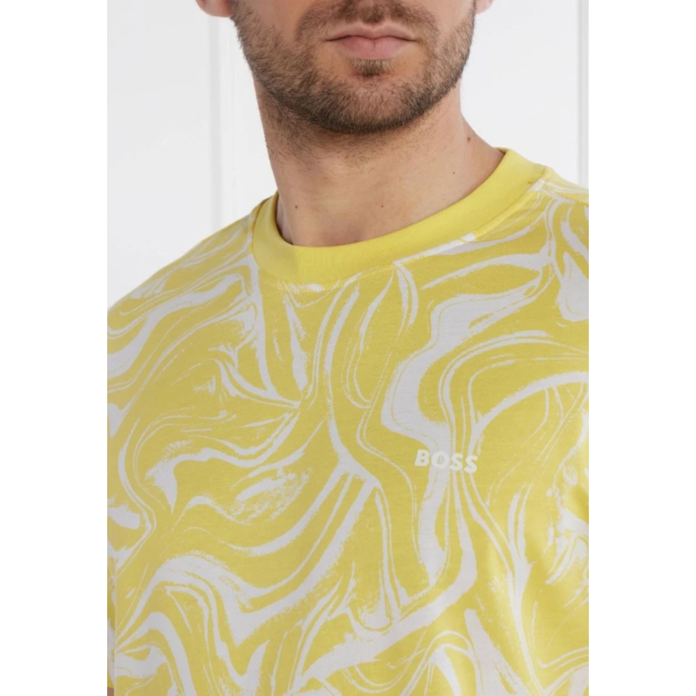 Hugo Boss Ocean Blue Heren T-shirt Yellow Heren