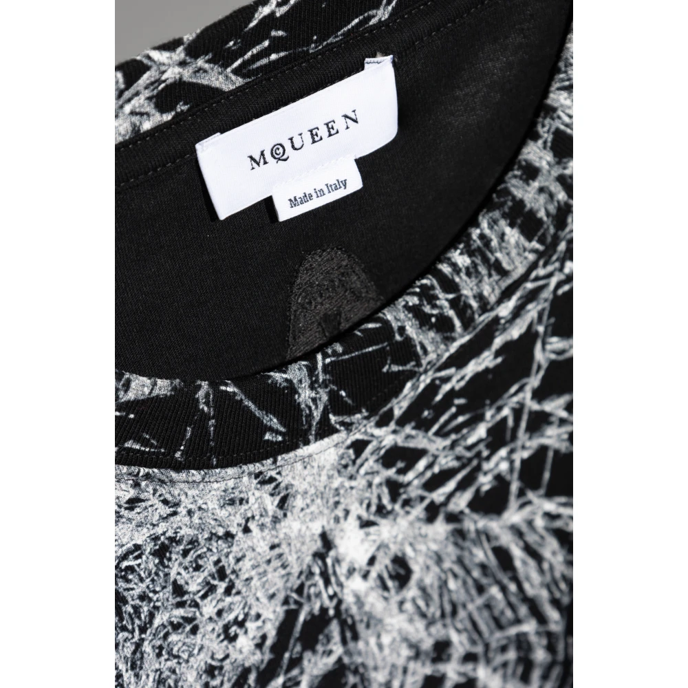alexander mcqueen T-shirt met print Black Heren