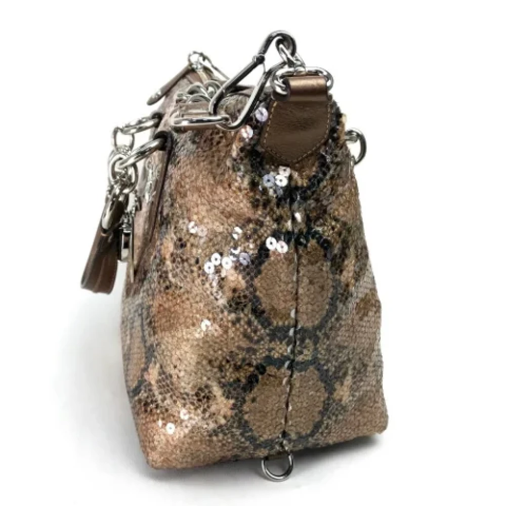 Coach Pre-owned Canvas handbags Beige Dames