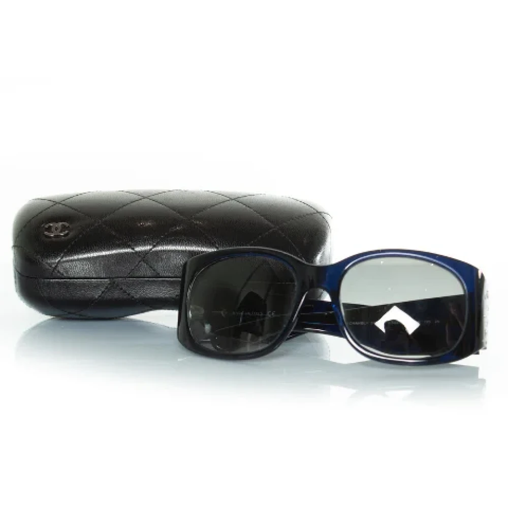 Chanel Vintage Pre-owned Plastic sunglasses Blue Dames