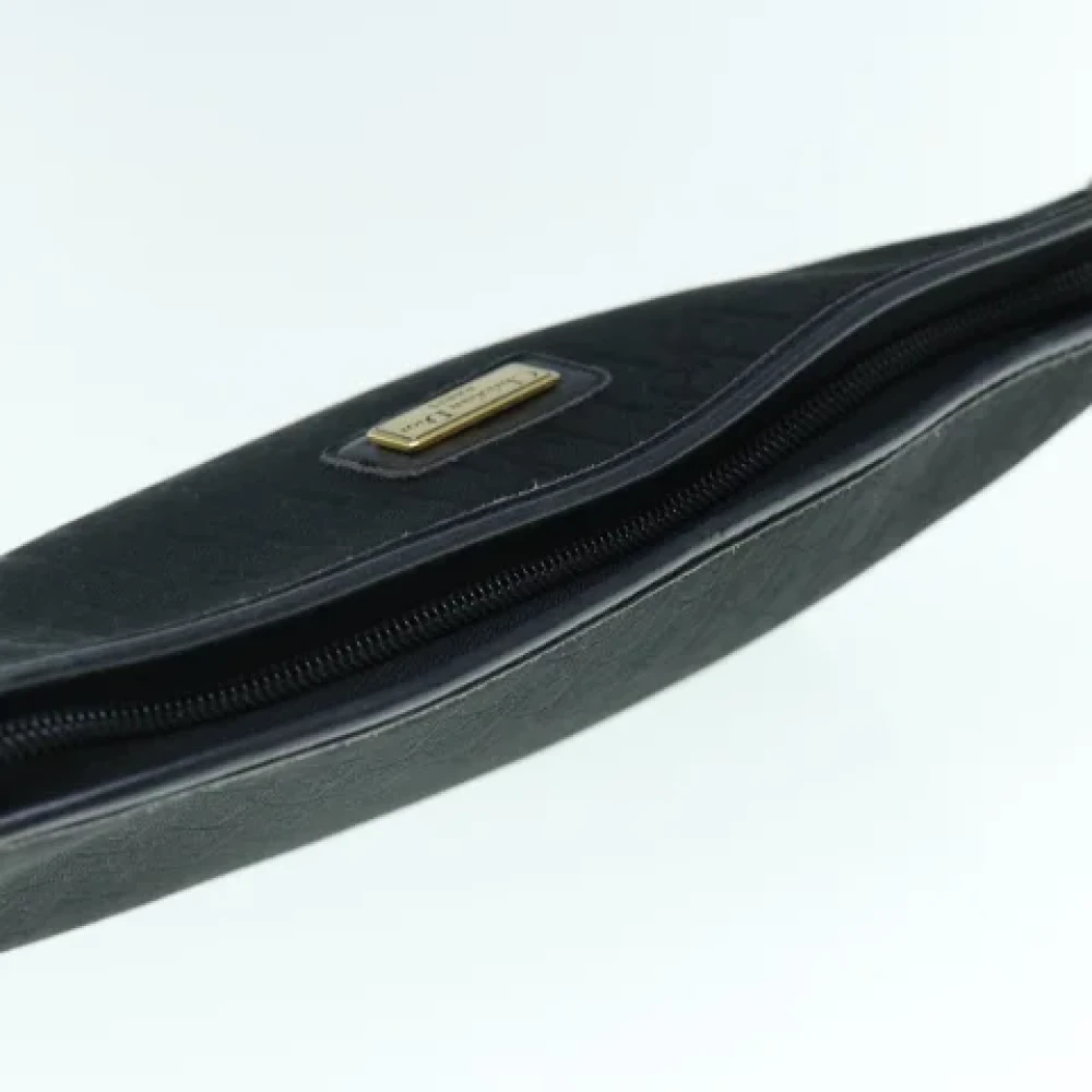 Dior Vintage Pre-owned Canvas clutches Black Dames