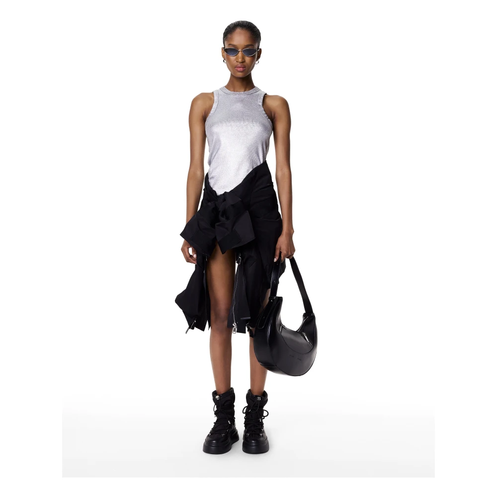Kazar Studio Leren schoudertas met ronde vorm Black Dames