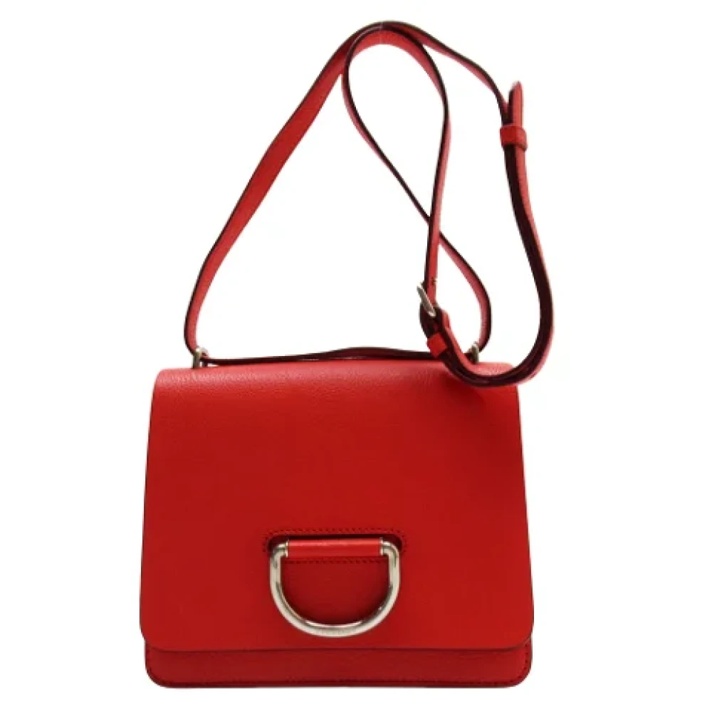 Burberry Vintage Pre-owned Leather shoulder-bags Red Dames