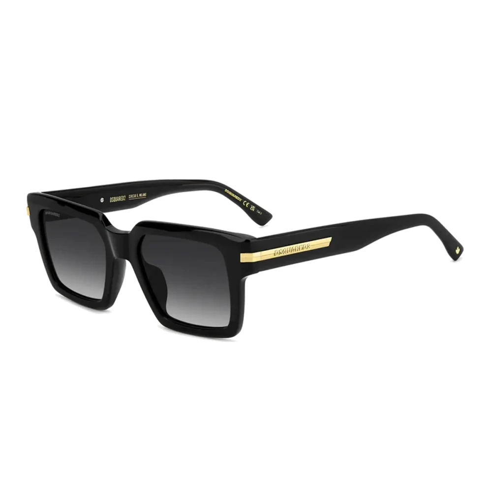 Dsquared2 Unisex Black Sunglasses, 52 Mm, Squared Sunglasses