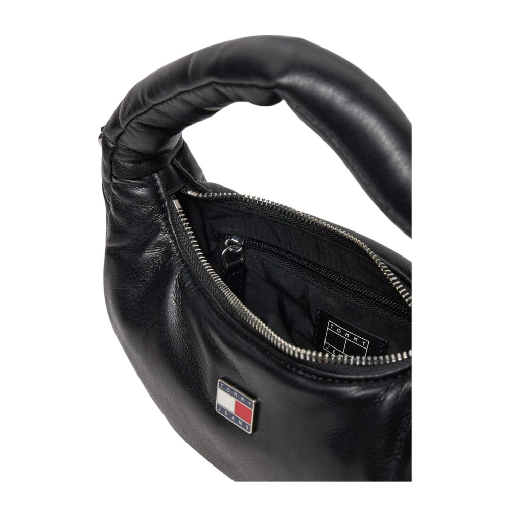 Tommy Jeans Zwarte Polyurethaan Handtas Vrouwen Collectie Black Dames