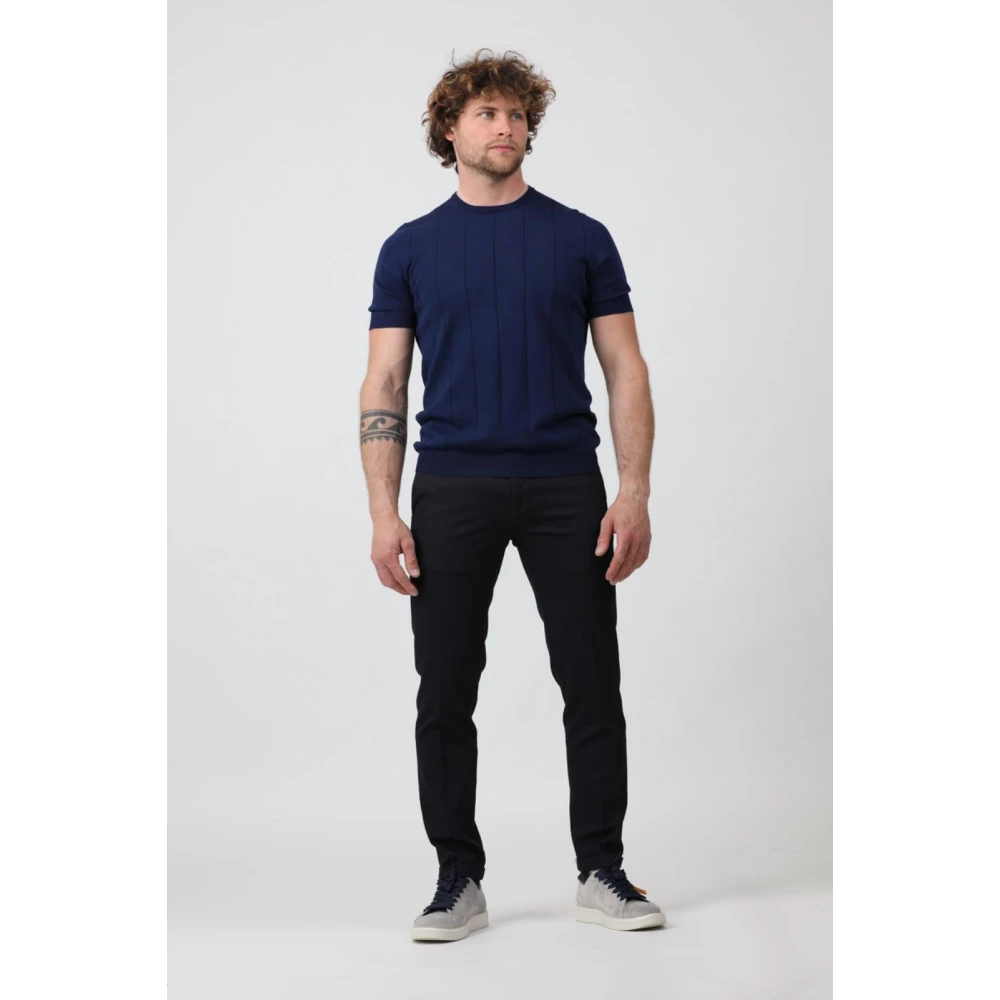 Re-Hash Mucha 10 Chinos met omgeslagen zoom Blue Heren