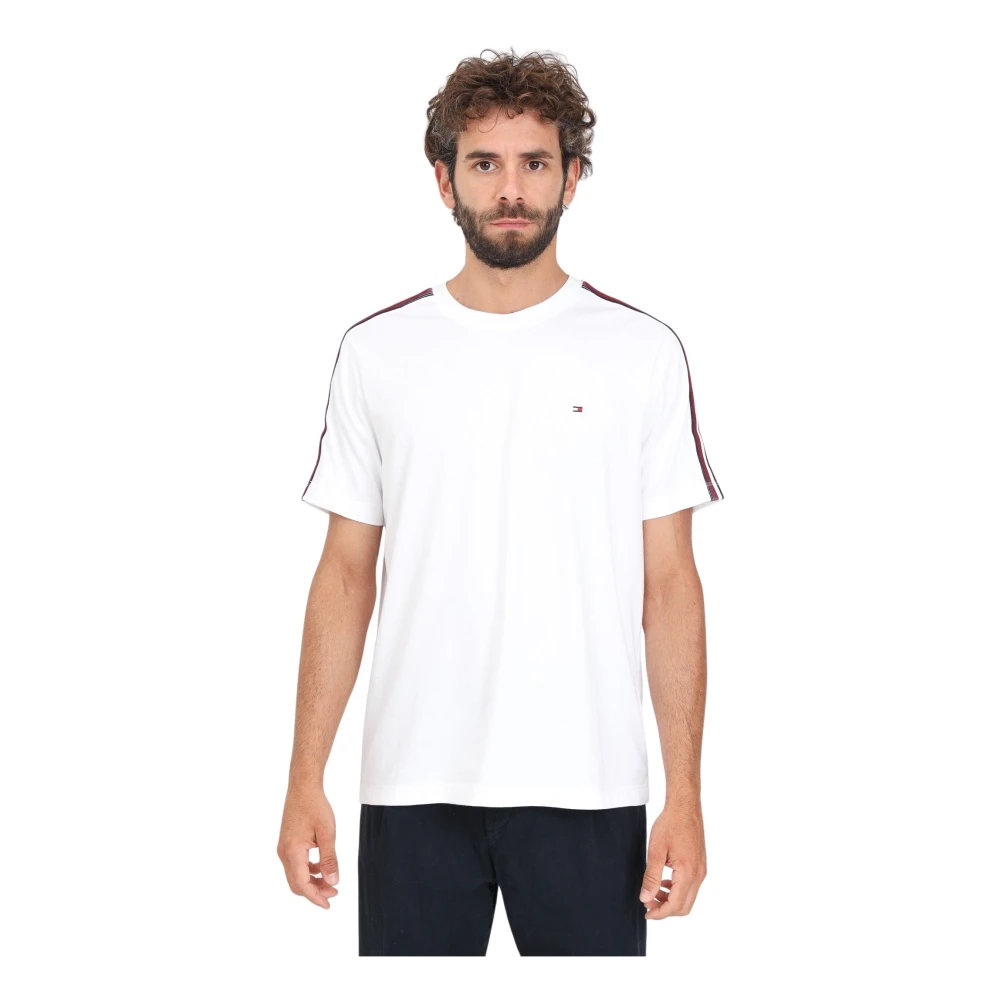 Tommy Hilfiger Global Stripe T-shirt Wit White Heren
