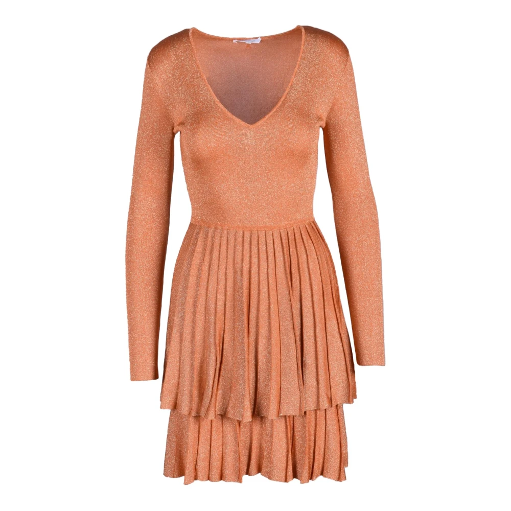 PATRIZIA PEPE Elegante jurk met viscosemix Orange Dames