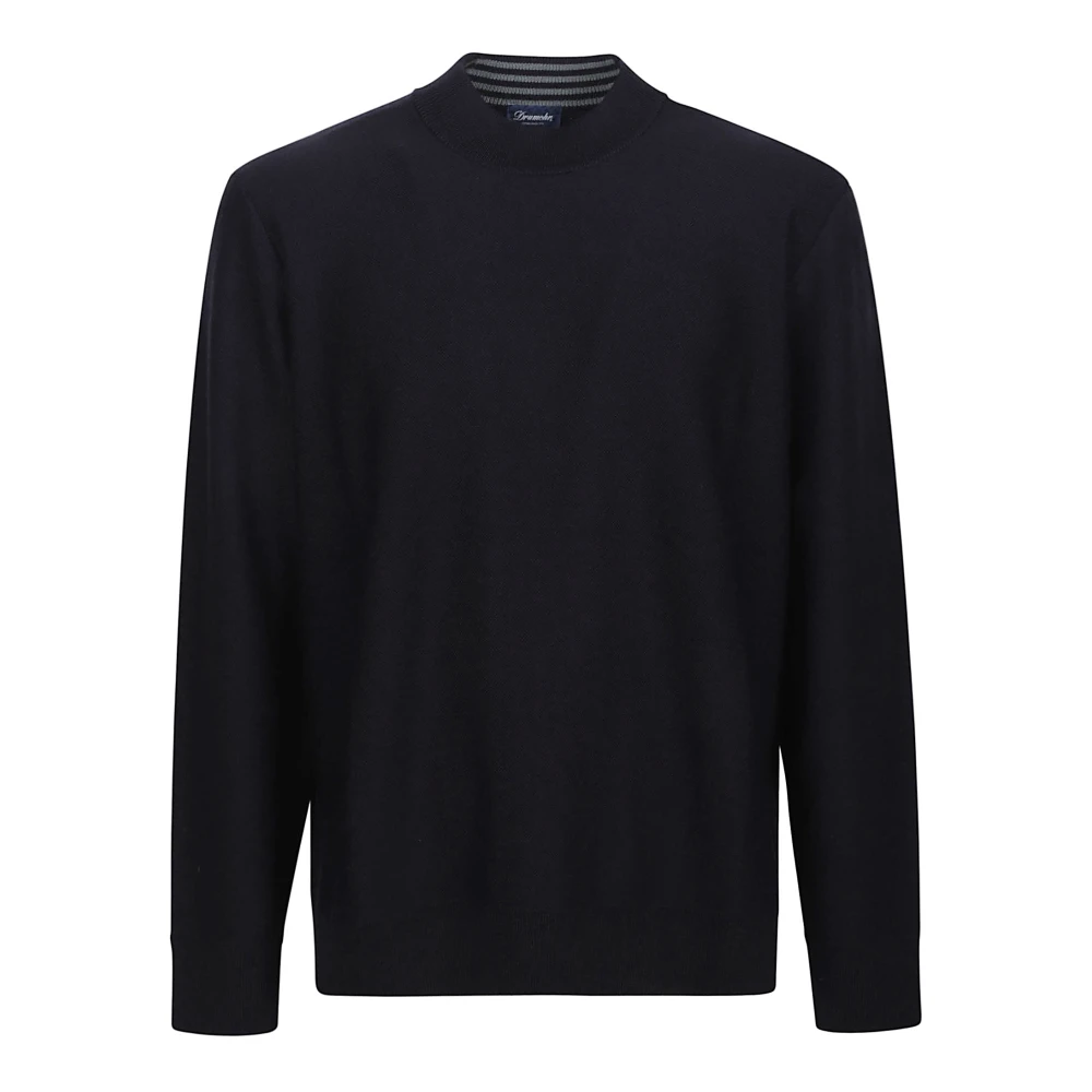 Drumohr Men's Blue Round Neck Jumper - Round-Neck Knitwear - 2XL - Knitwear