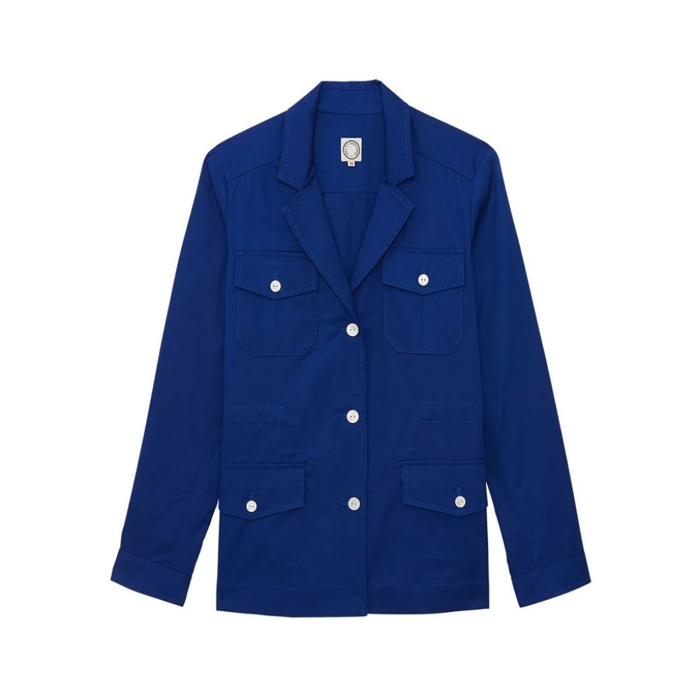 Ines De La Fressange Paris Blauwe Safari Jas Blue Dames