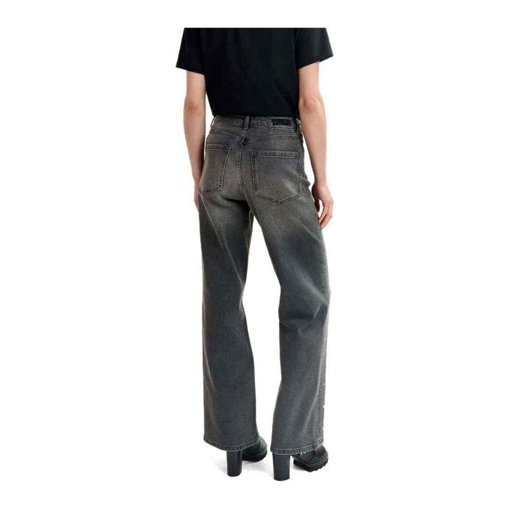 Essentiel Antwerp Grijze Denim Jeans met Rechte Pijp Gray Dames