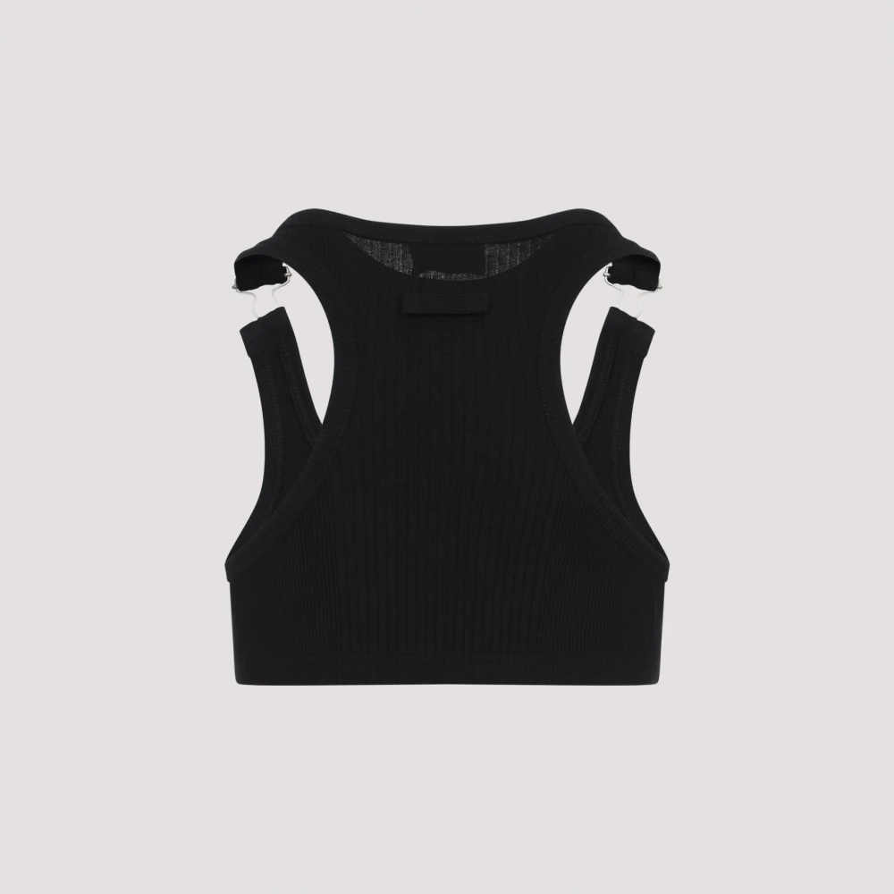 Jean Paul Gaultier Zwart Katoenen Topkleding Black Dames