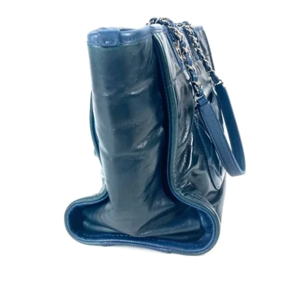 Chanel Vintage Pre-owned Leather chanel-bags Blue Dames