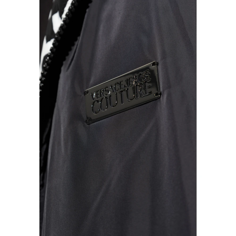 Versace Jeans Couture Omkeerbare jas met logo Black Heren