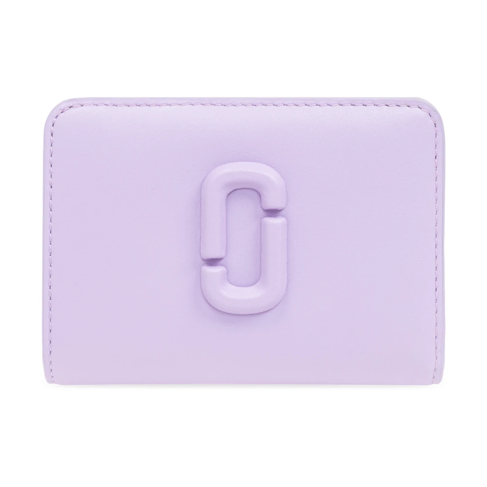 Marc Jacobs Leren portemonnee met logo Purple Dames