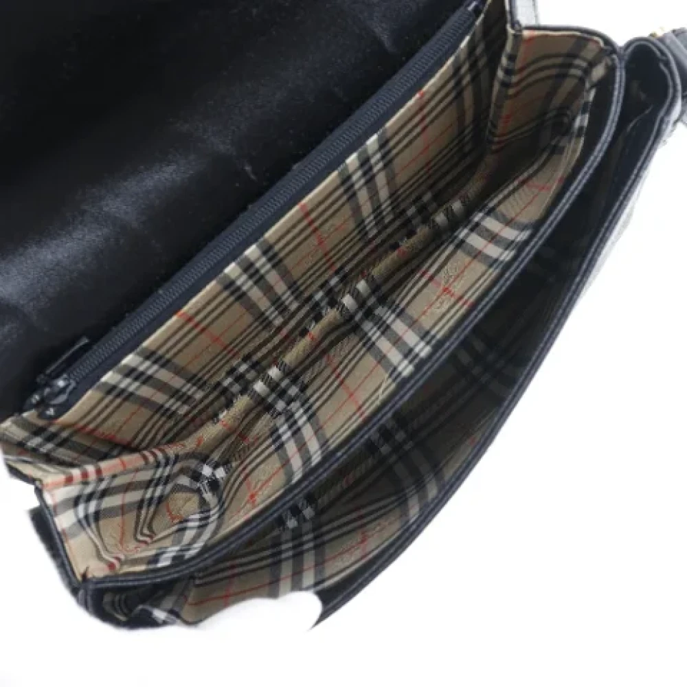 Burberry Vintage Pre-owned Leather crossbody-bags Black Dames
