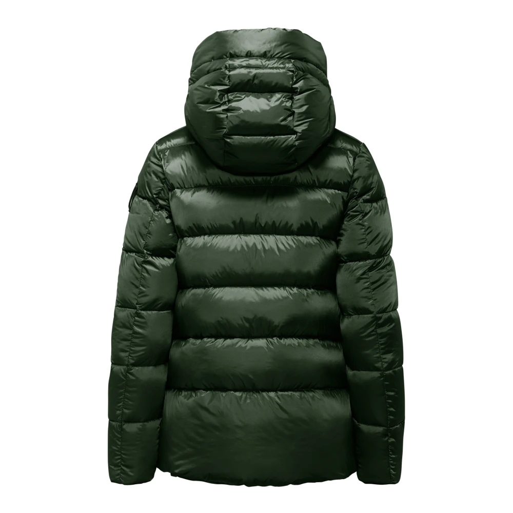 BomBoogie Dichte Nylon Donsjas met Capuchon Green Dames