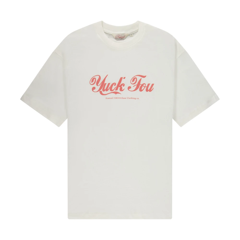 In Gold We Trust Yuck Fou Grafisch T-shirt White Heren
