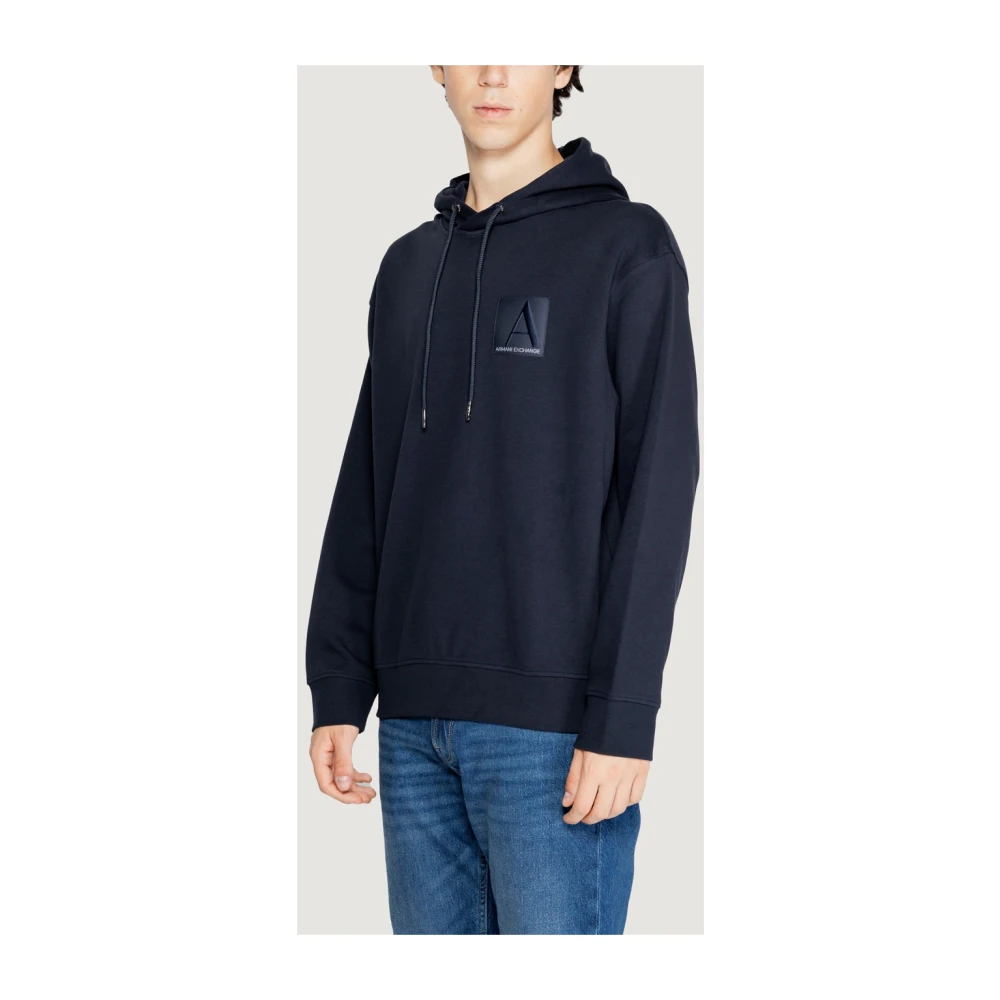 Emporio Armani Blauwe Logo Hoodie Truien Blue Heren