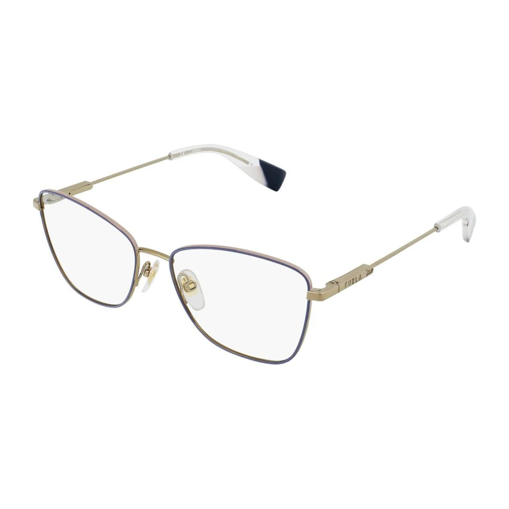 Furla Gouden Metalen Frame Bril Yellow Dames