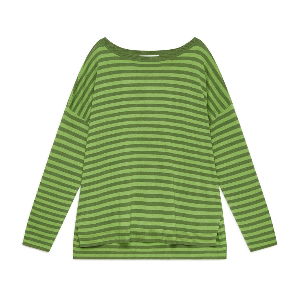 Maliparmi Women's Green Round-Neck Knitwear, M, Round-Neck Knitwear
