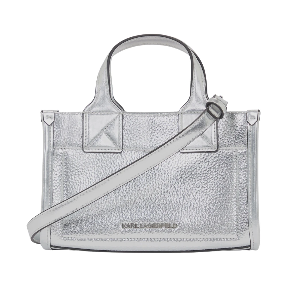 Karl Lagerfeld Korrelige Tote Tas Zilver Gray Dames
