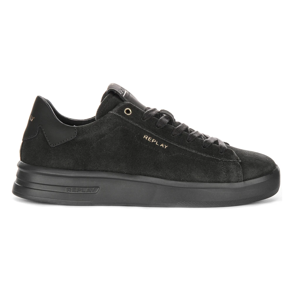 Replay Men's Gray Sneakers, 9 Uk, Suede Leather Heel Custom Trainers