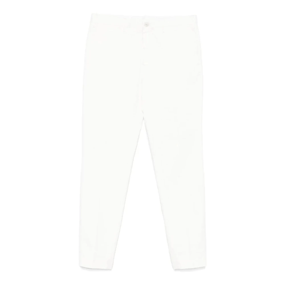 Incotex Witte katoenen chino's voor heren White Heren