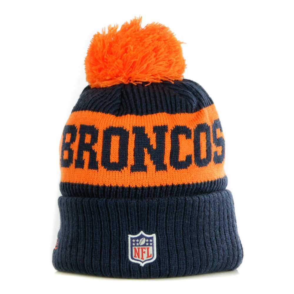 new era NFL Pom Hat Field Sport Knit Black Heren