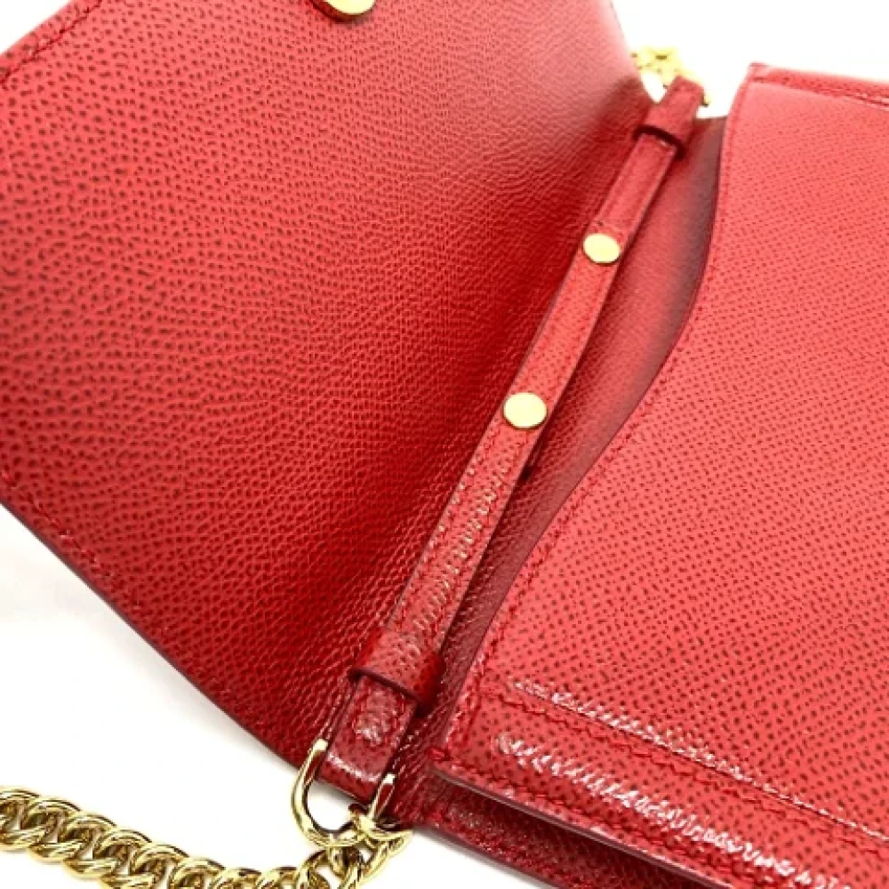 Salvatore Ferragamo Pre-owned Leather shoulder-bags Red Dames